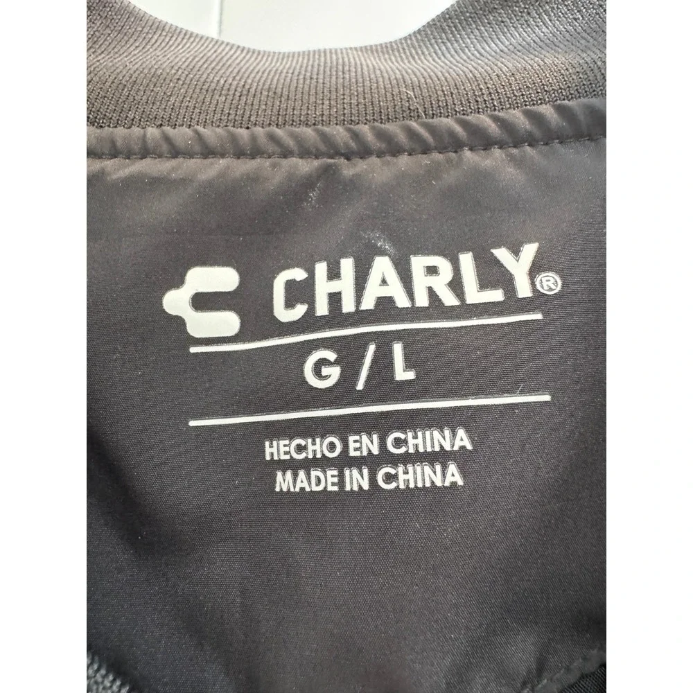 Charly Oakland Roots SC Mens Large Black Full Zip Soccer Bomber Jacket L